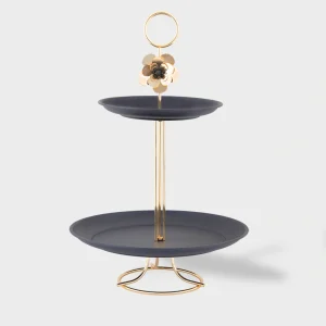 ظرف شیرینی خوری 2 طبقه دسته دار