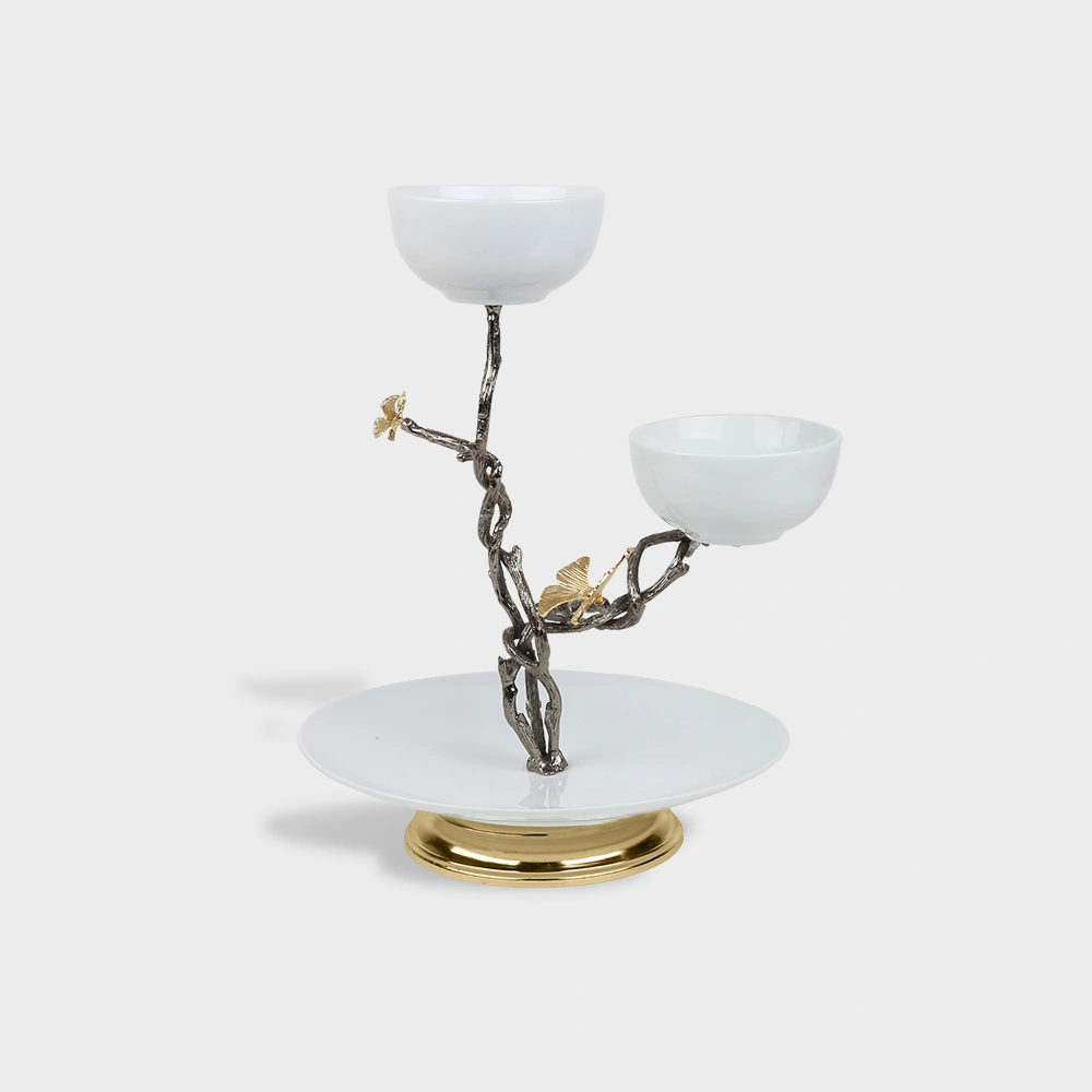 3 part serving bowl 7006 Delight-Home-Gifts کاسه پذیرایی 3 طبقه چینی