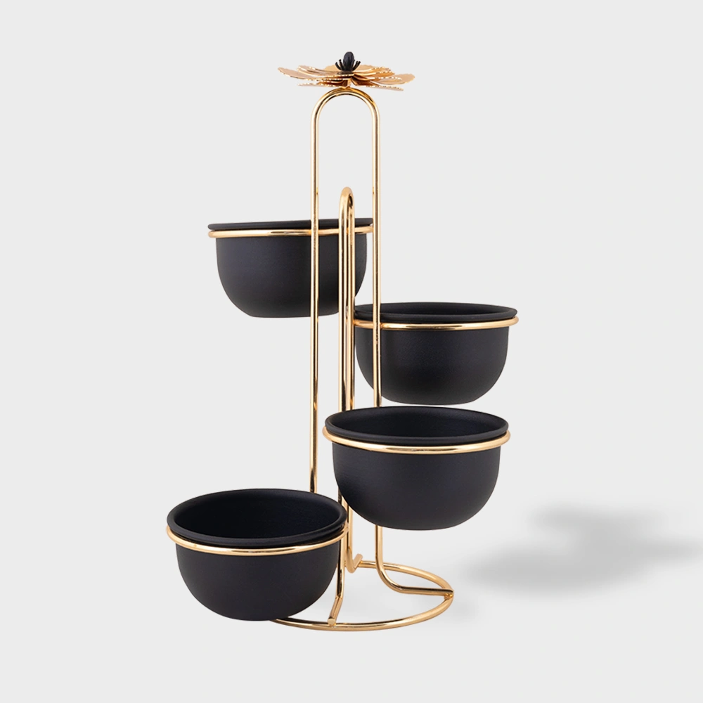 4-level snack bowl on stand 6020 Delight-Home-Gifts ظرف تنقلات پله ای پایه دار