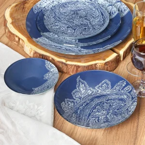 سرویس غذاخوری شیشه ای طرح نیارا سرمه ای
