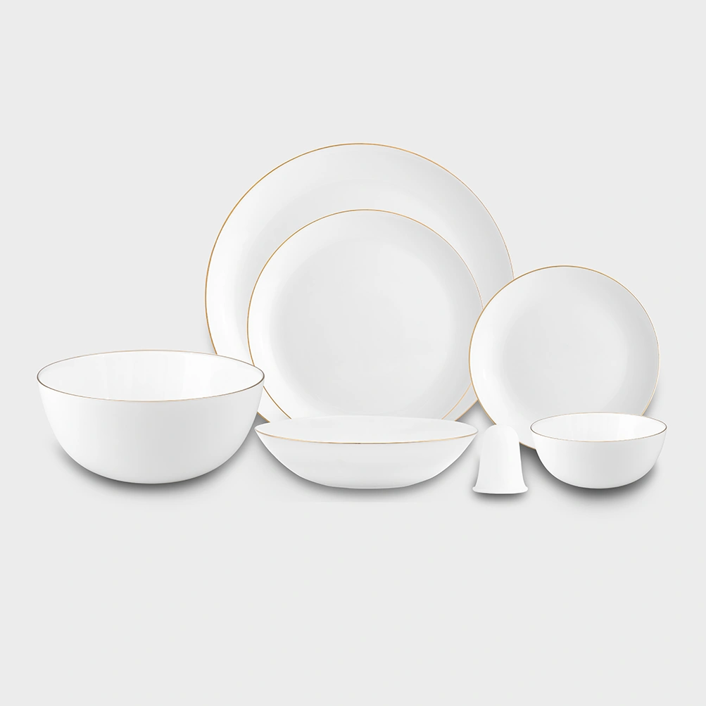 Golden rim -Family-Delight Home Gifts سرویس غذاخوری لب طلا 6 نفره اپال