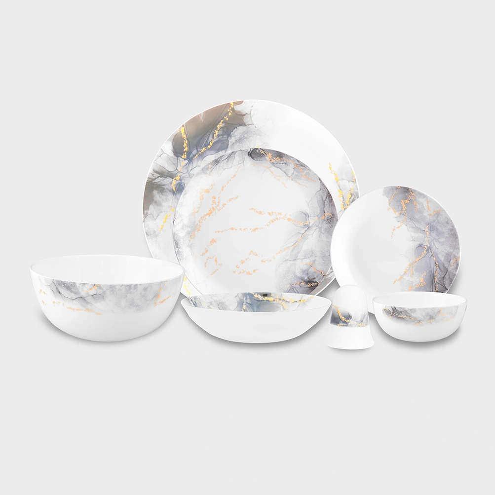 Gray Sky 207-Family-Delight Home Gifts سرویس غذاخوری 6 نفره اپال طرح اسکای طوسی