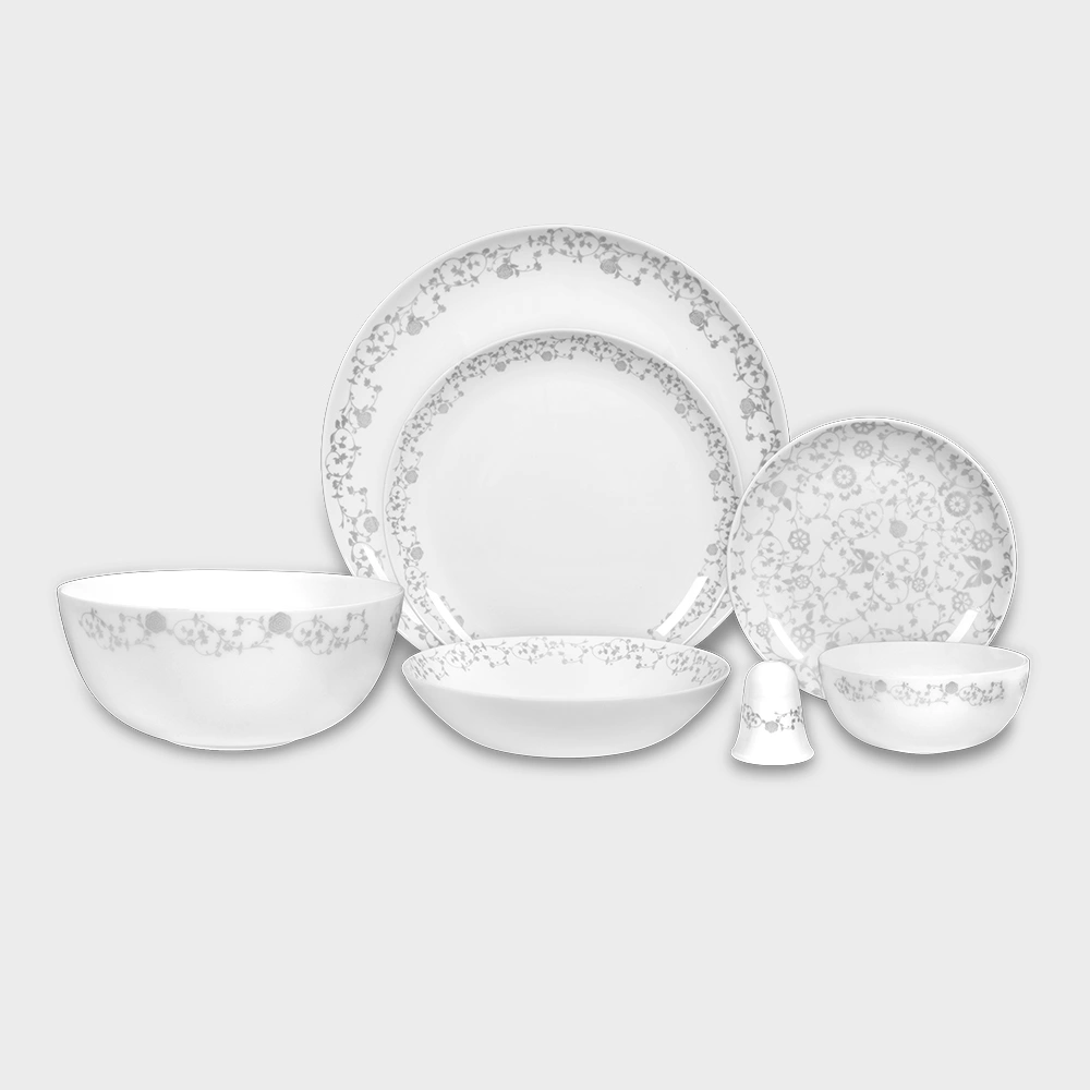 Nura silver 210-Family-Delight Home Gifts سرویس غذاخوری 6 نفره اپال طرح نورا نقره ای