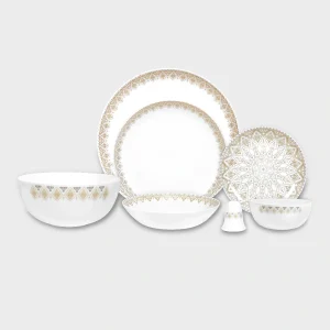 سرویس غذاخوری 6 نفره اپال طرح رونیسا شامپاینی