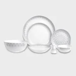 سرویس غذاخوری 6 نفره اپال طرح رونیسا نقره ای