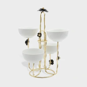 ظرف تنقلات چینی پیچی پایه دار