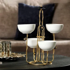 ظرف تنقلات چینی پیچی پایه دار