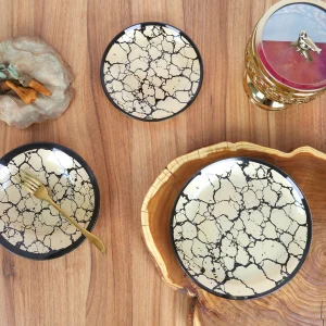 سرویس غذاخوری شیشه ای شاین طلایی