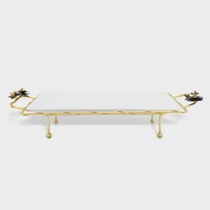 دیس پذیرایی چینی فلت پایه دار بزرگ