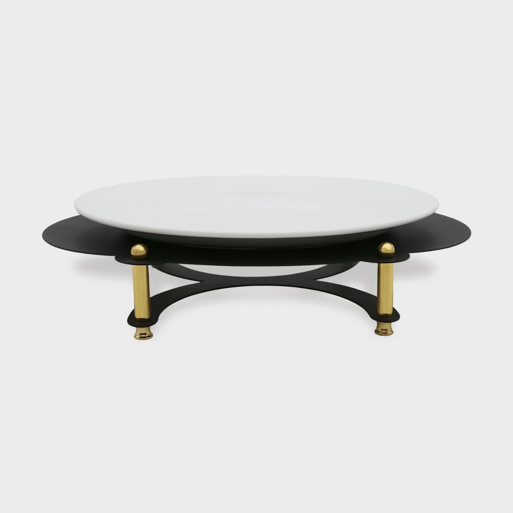 medium oval serving dish on stand-felorance-Delight Home-6056 دیس بیضی هتلی متوسط
